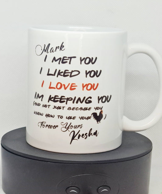 Personalised  Christmas love letter  mug