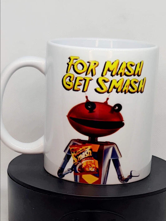 For mash get smash retro television commercial mug