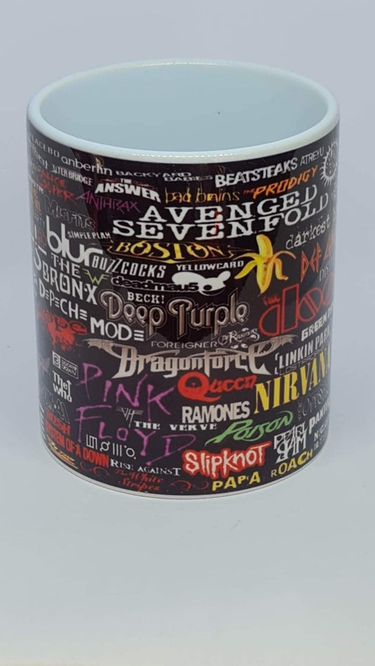 Heavy metal rockstars band mug