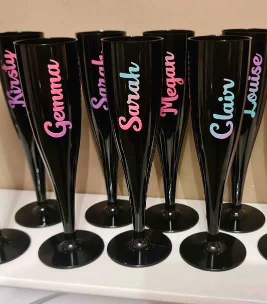 Personalised champagne flutes