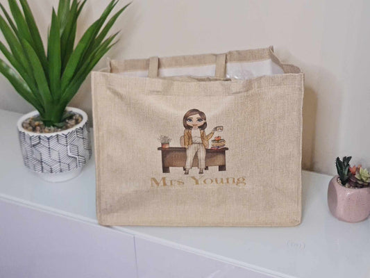 Personalised canvas tote bag