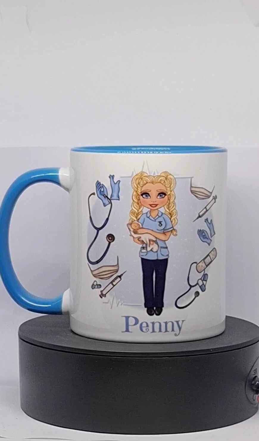 Personalised nurse coffee mug
