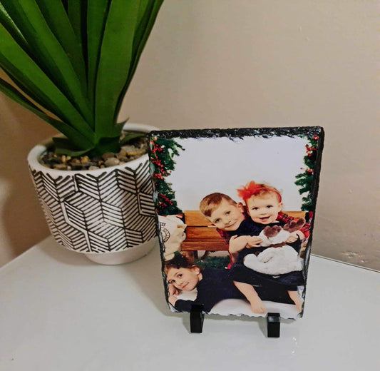 Personalised rock slate picture