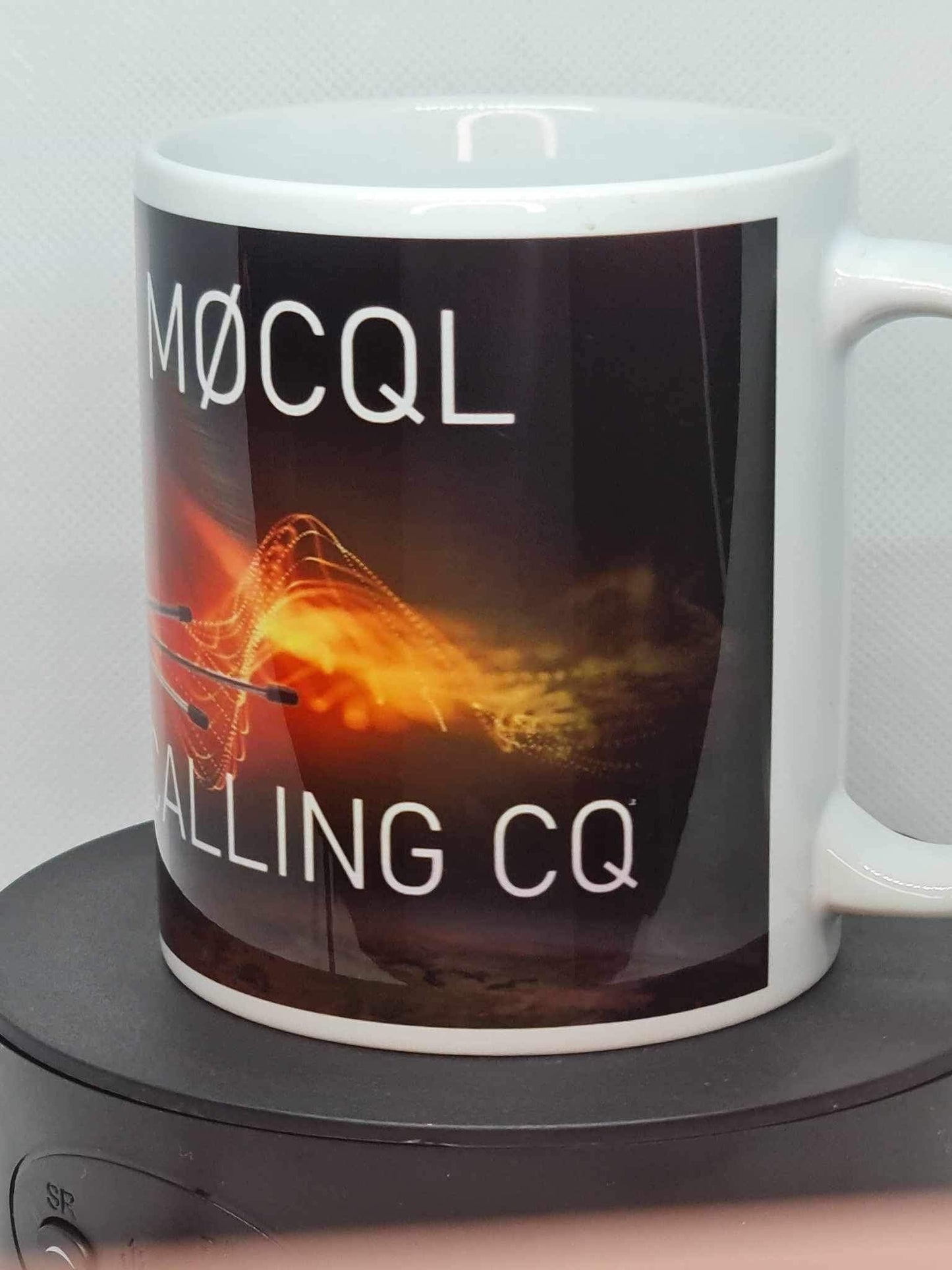 Personalised amateur radio callsign mug