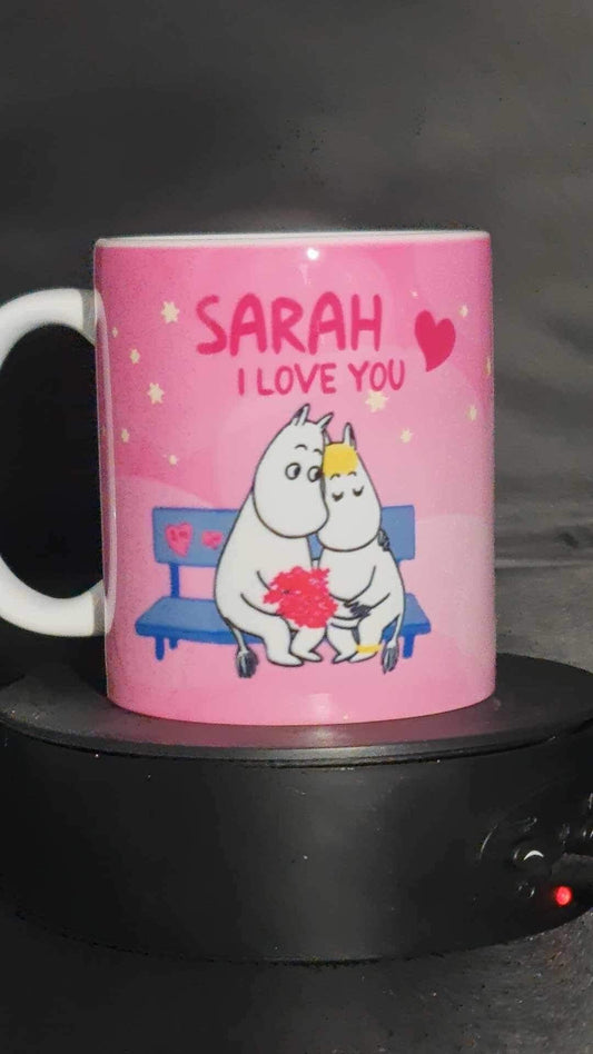 Pink christmas moomins Personalised mug