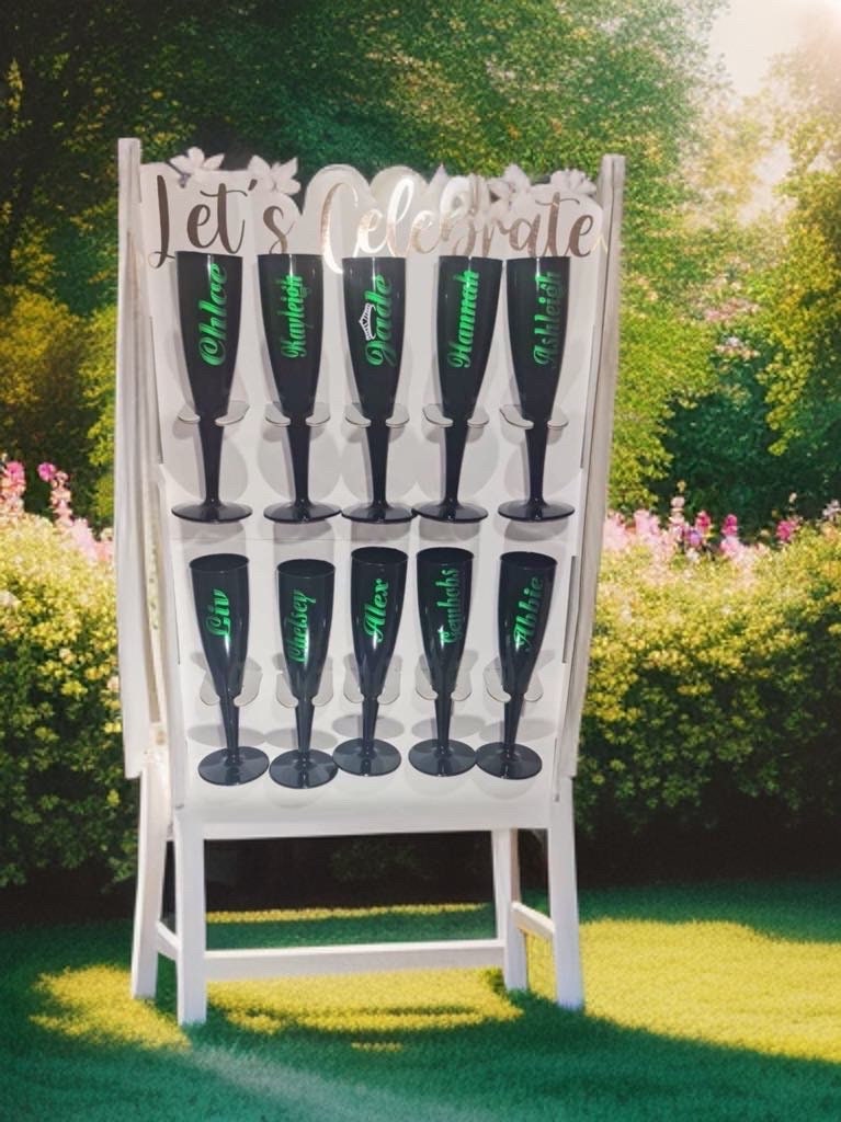 Personalised champagne flutes