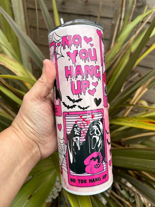 20oz scream ghost face tumbler and straw