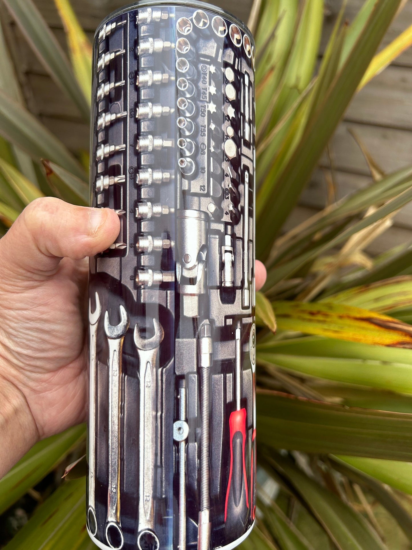 20oz Spanner kit style  tumbler and straw