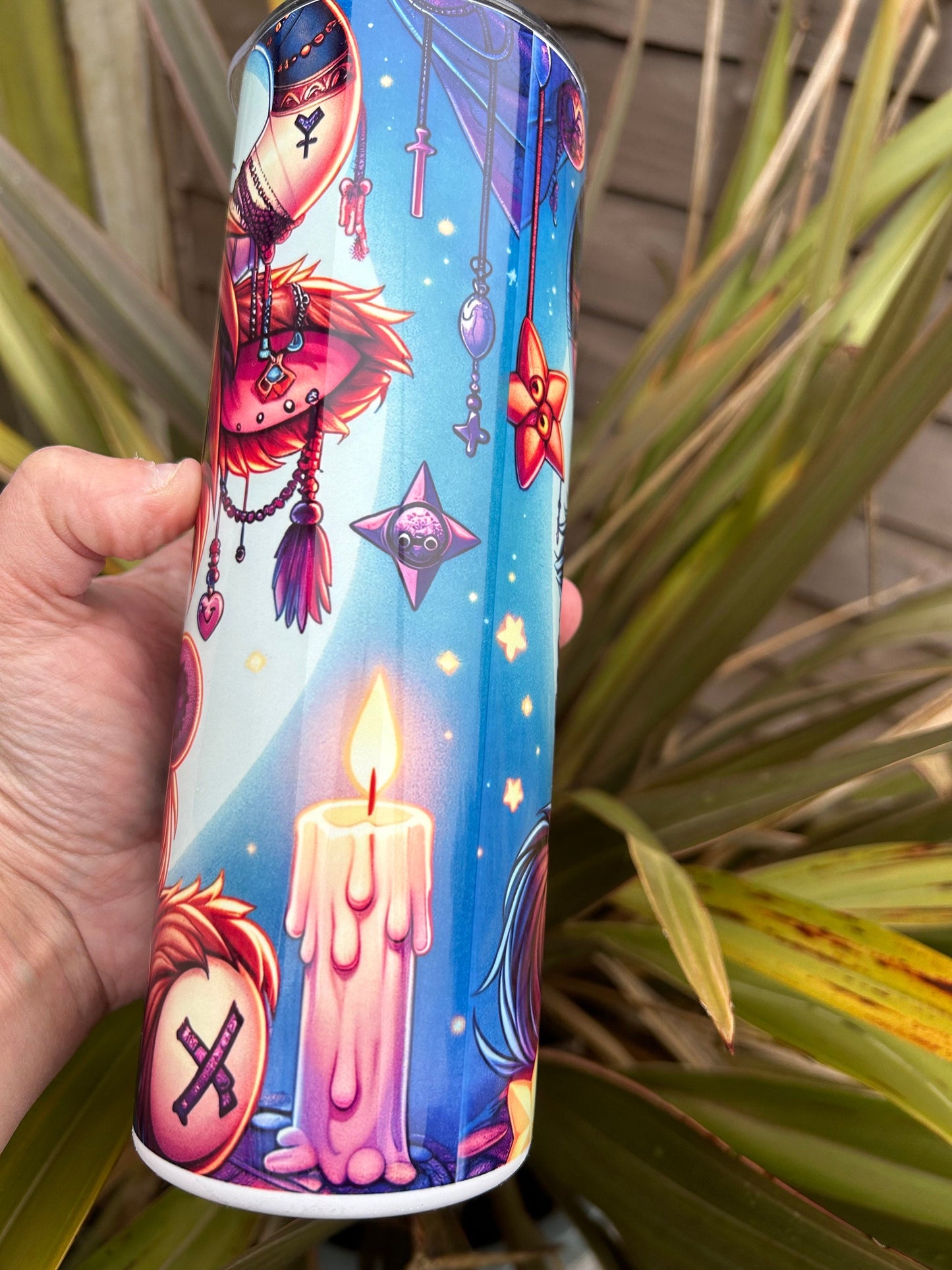 20oz Mystic Moo Highland Cow  tumbler and straw