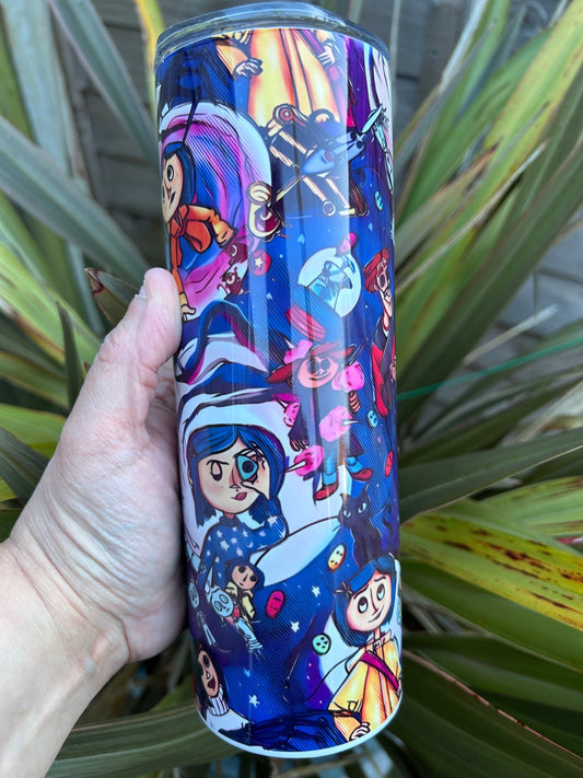 20oz cartoon character tumbler and straw