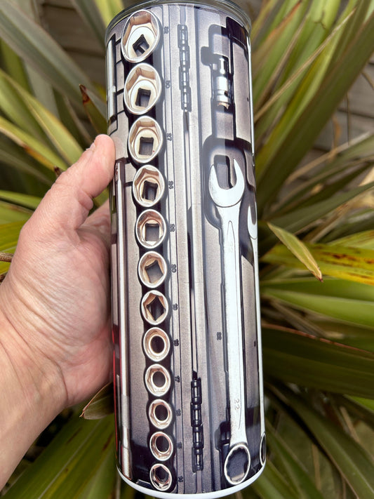 20oz Spanner kit style  tumbler and straw
