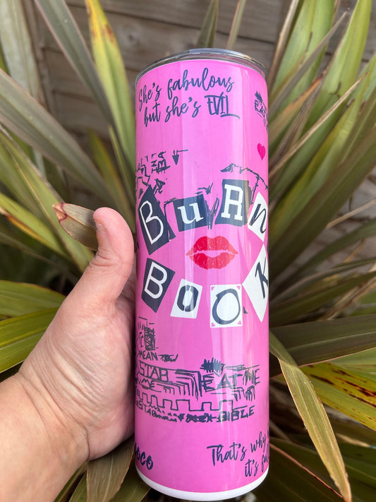 20oz burn book tumbler and straw