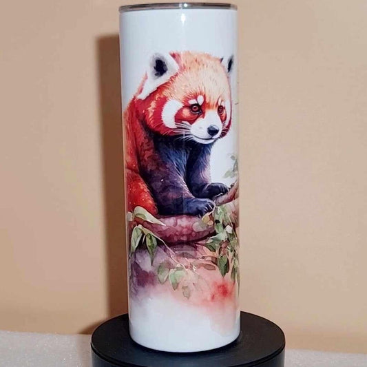 20oz Red Panda tumbler and straw