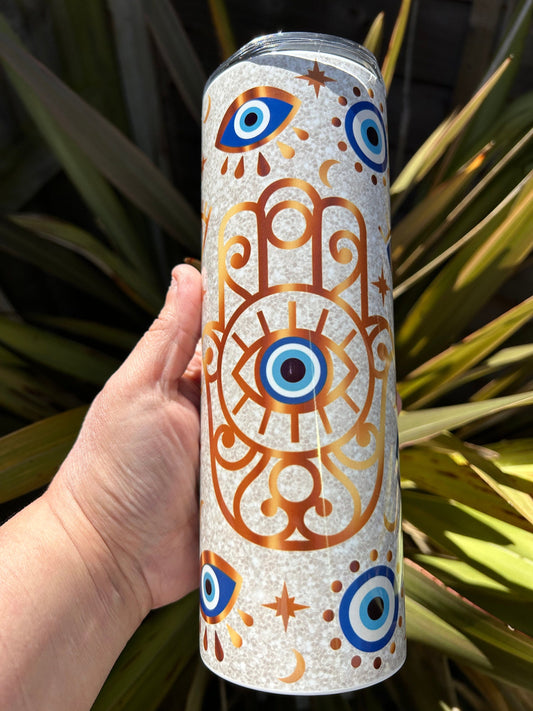20oz Evil Eye tumbler and straw