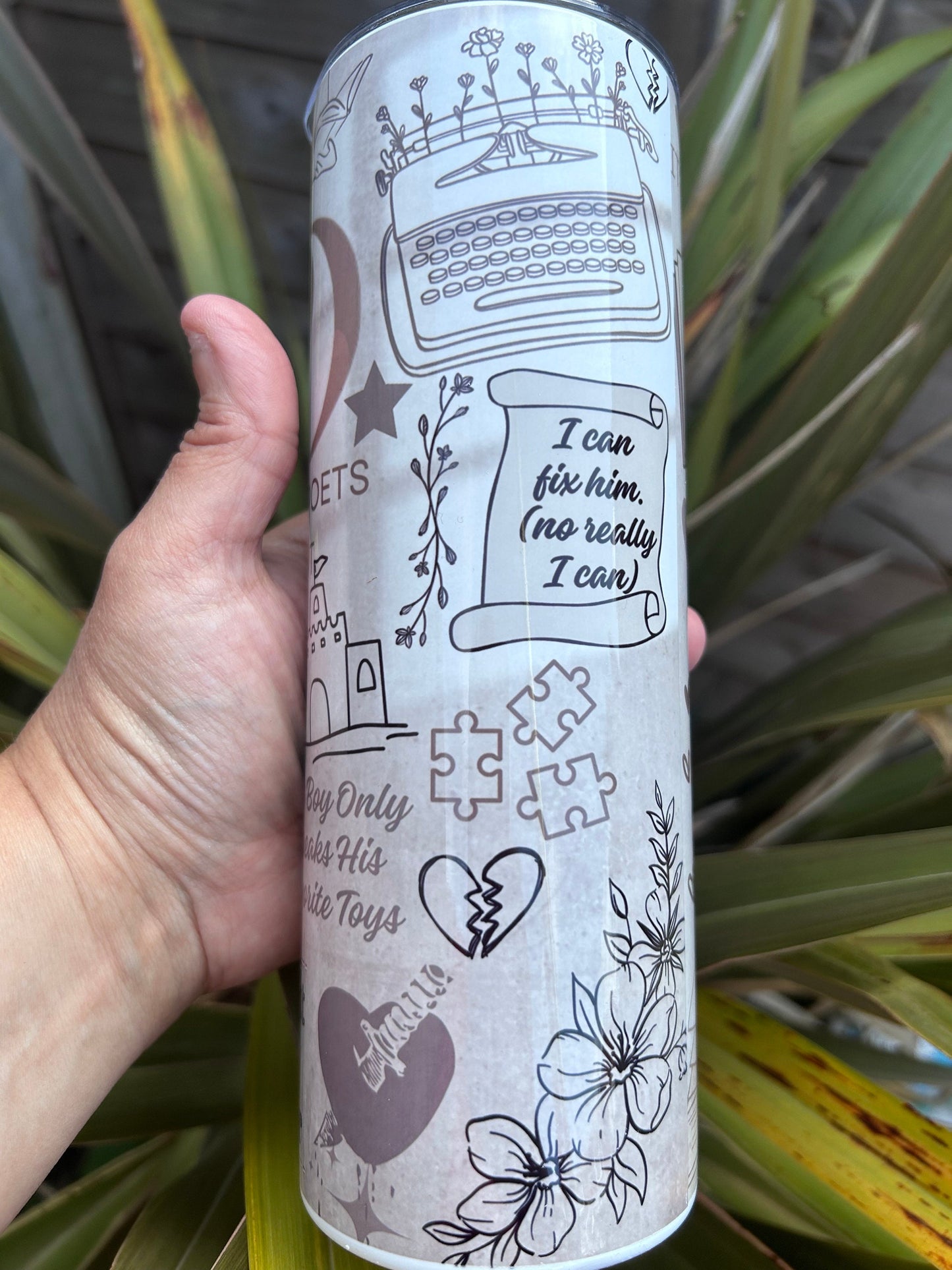 20oz iconic singer, concert  tumbler and straw