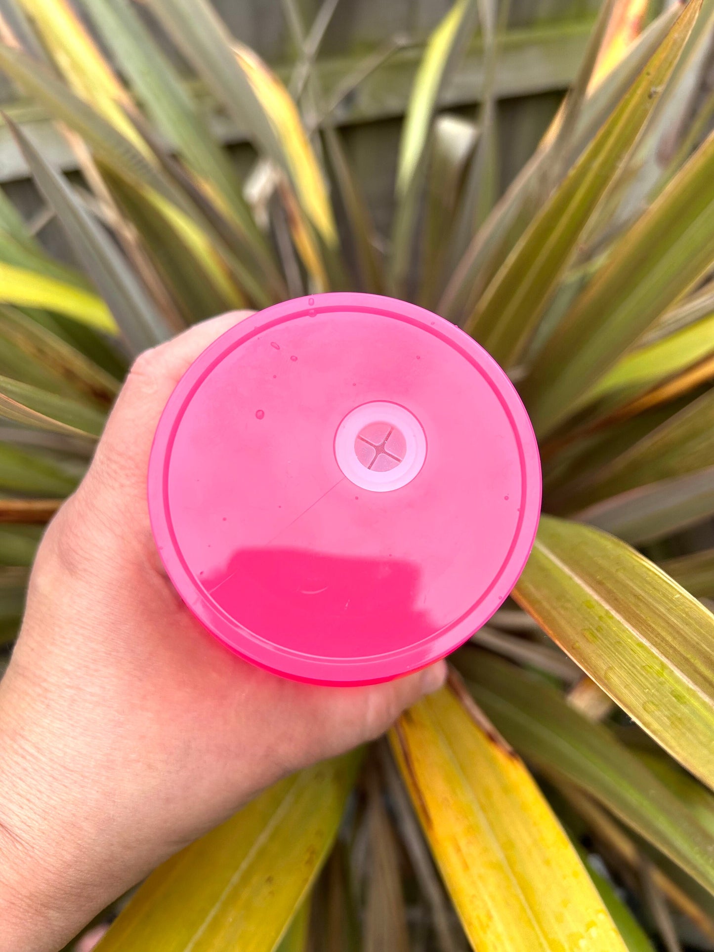 Bright Pink glass bookish Libby can and straw