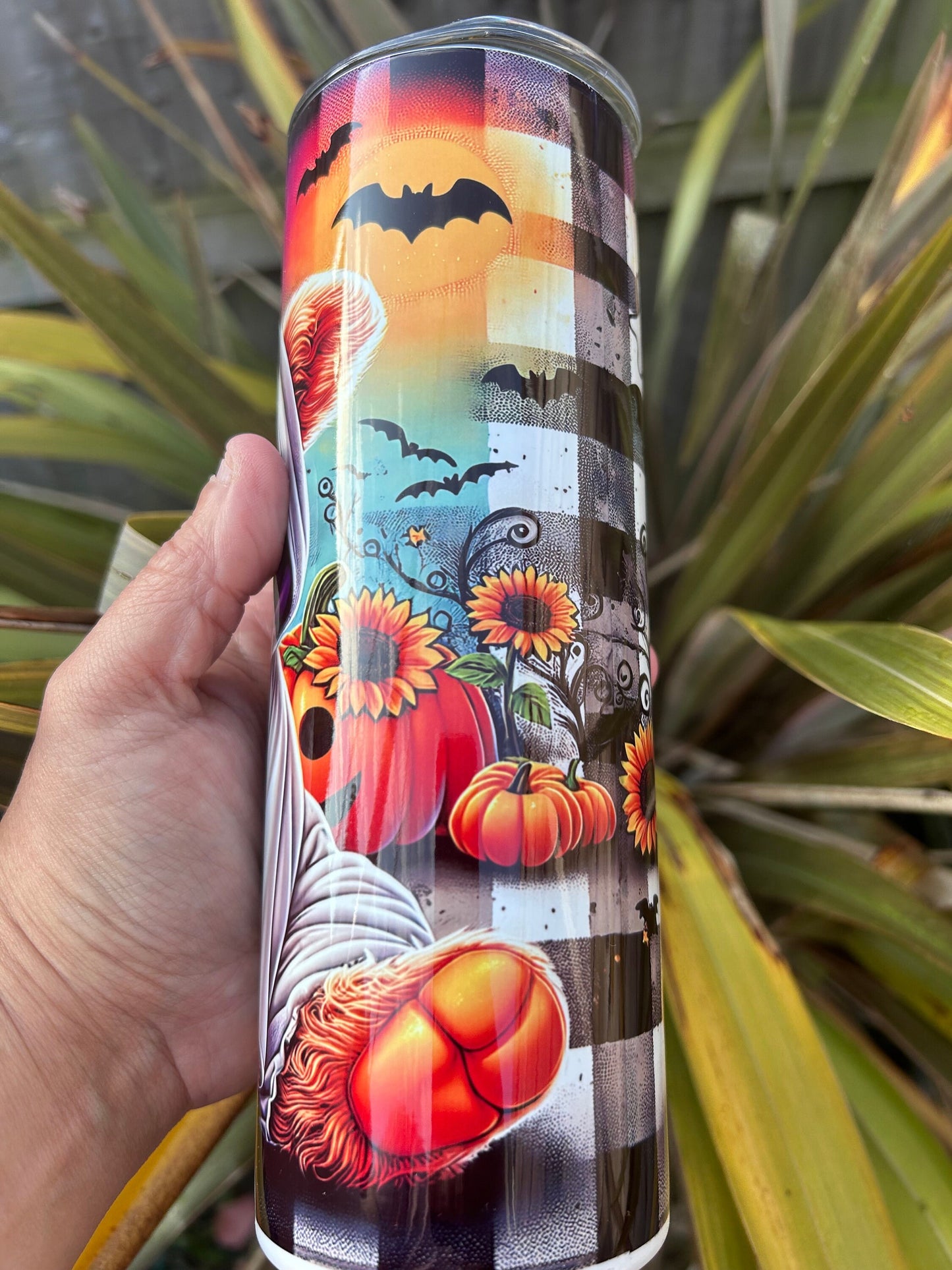 20oz pumpkin patch highland cow tumbler and straw
