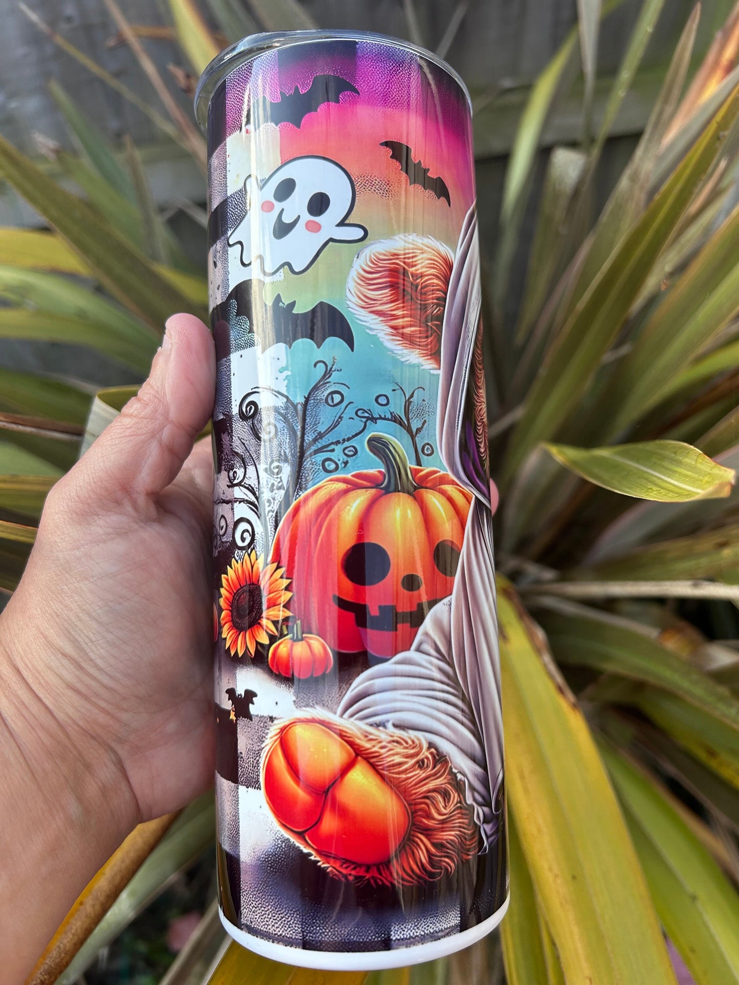 20oz pumpkin patch highland cow tumbler and straw