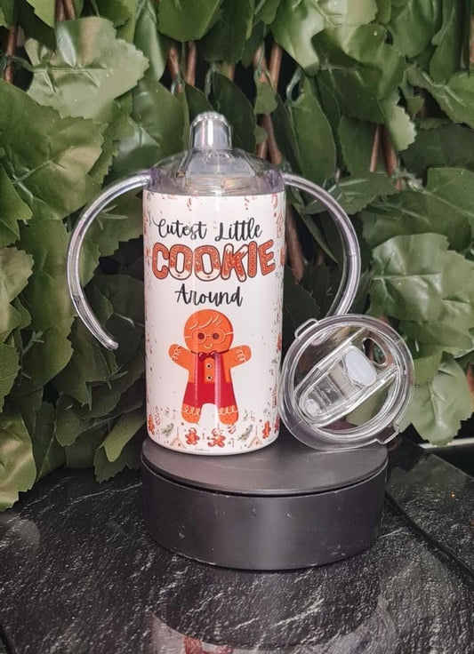 Mini gingerbread man  12oz sippy cup