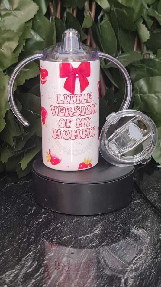 Mini strawberry  12oz sippy cup