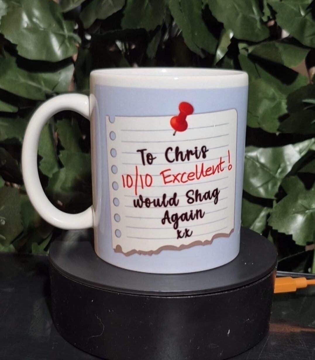 Personalised Valentines Note Mug