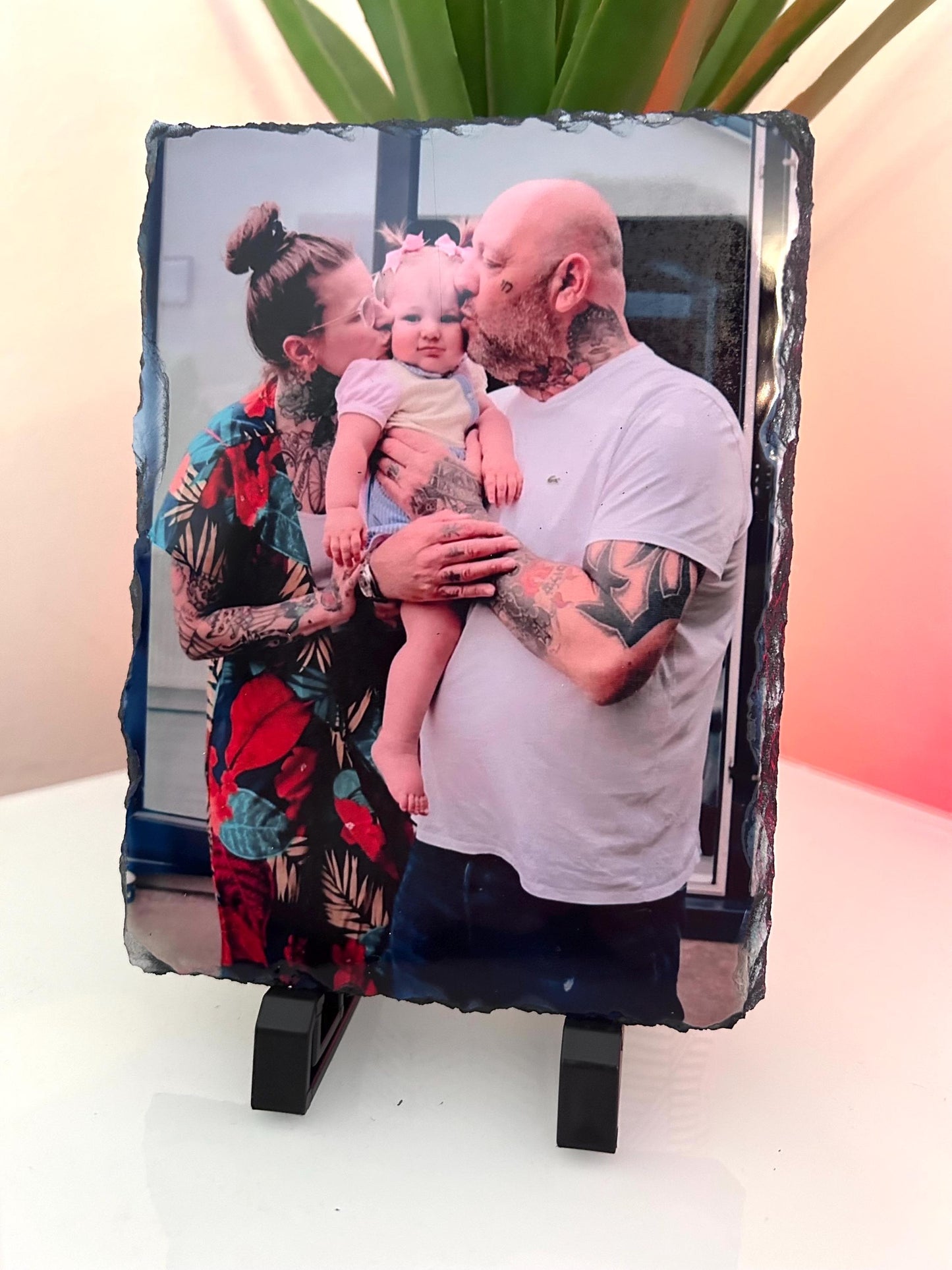 Personalised rock slate picture