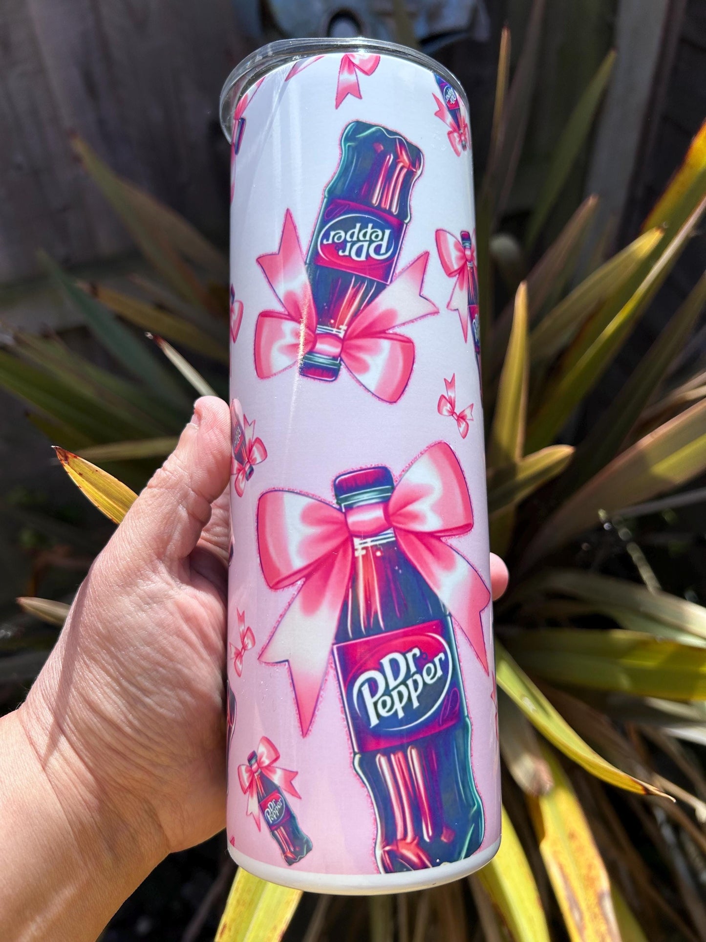 20oz Dr Pepper  tumbler and straw